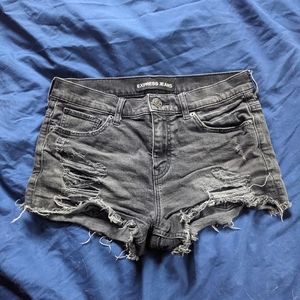 Black Express jean shorts